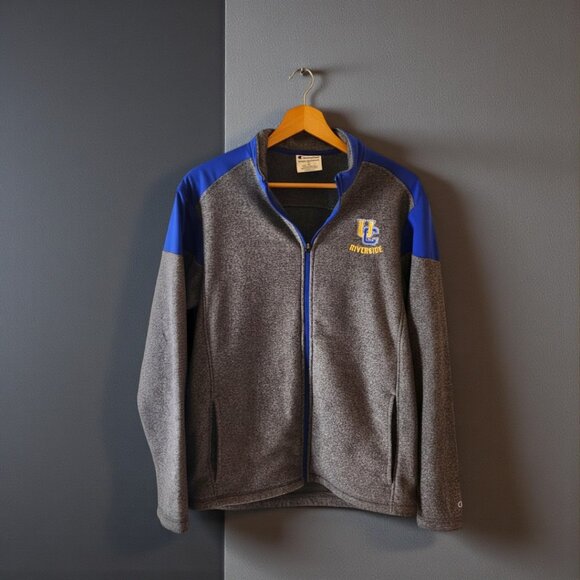 Champion UC Riverside Full Zip Jacket Men’s Medium Gray Blue Fleece Highlanders - Picture 1 of 10
